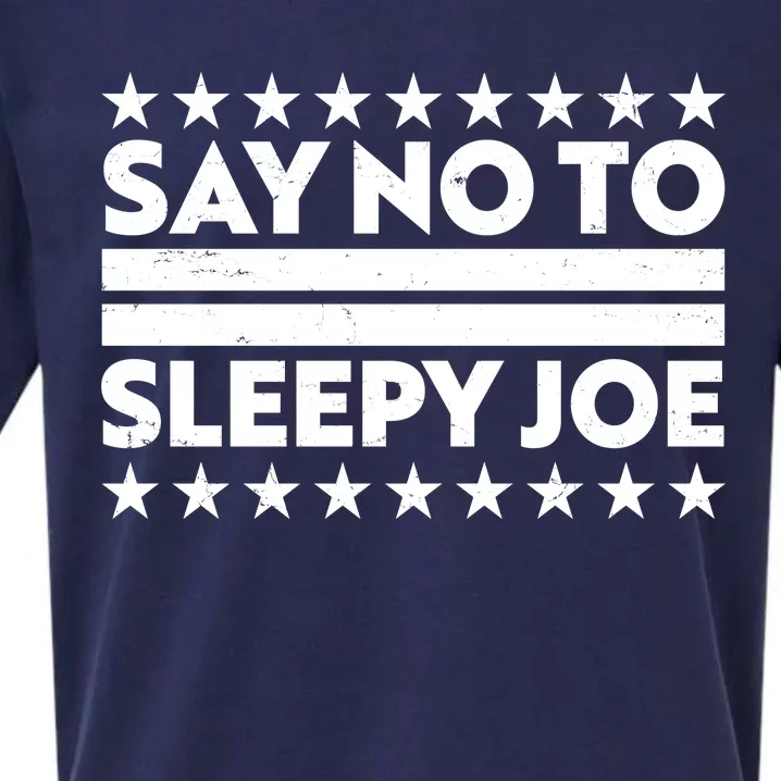 Say No To Sleepy Joe Pro-Trump Sueded Cloud Jersey T-Shirt