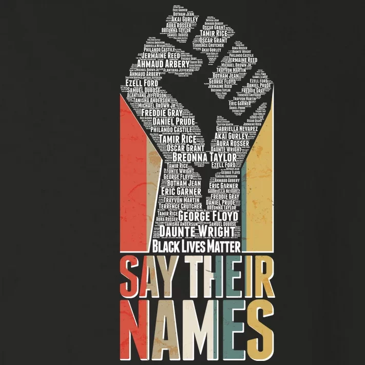 Say Their Names Black Lives Matter Remembering Victim Names Toddler Long Sleeve Shirt