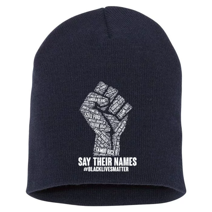 Say Their Names #BLACKLIVESMATTER Short Acrylic Beanie