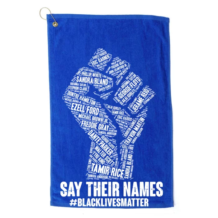 Say Their Names #BLACKLIVESMATTER Platinum Collection Golf Towel