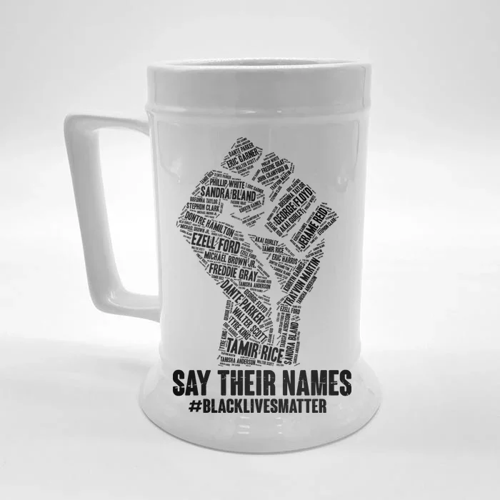 Say Their Names #BLACKLIVESMATTER Front & Back Beer Stein