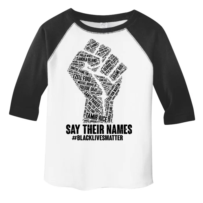 Say Their Names #BLACKLIVESMATTER Toddler Fine Jersey T-Shirt