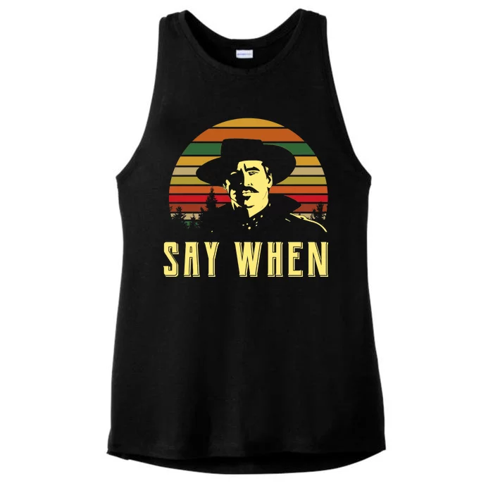 Say When Vintage Ladies Tri-Blend Wicking Tank