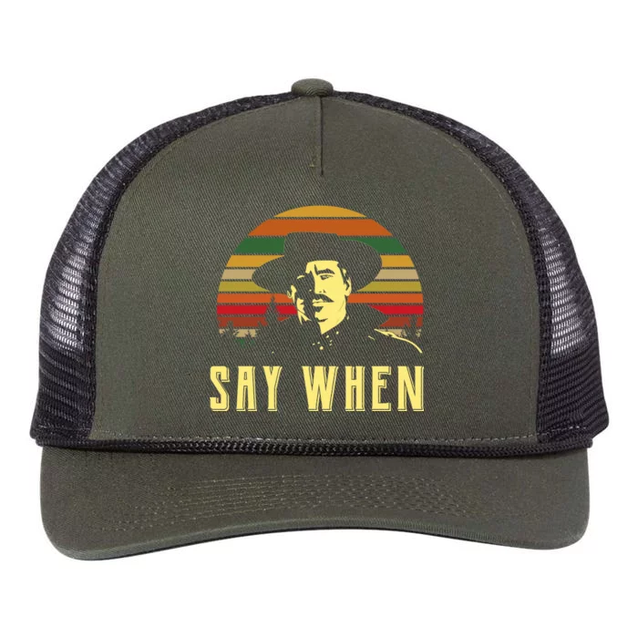 Say When Vintage Retro Rope Trucker Hat Cap