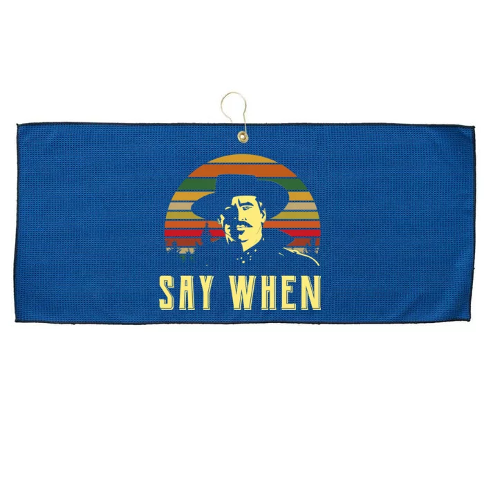 Say When Vintage Large Microfiber Waffle Golf Towel