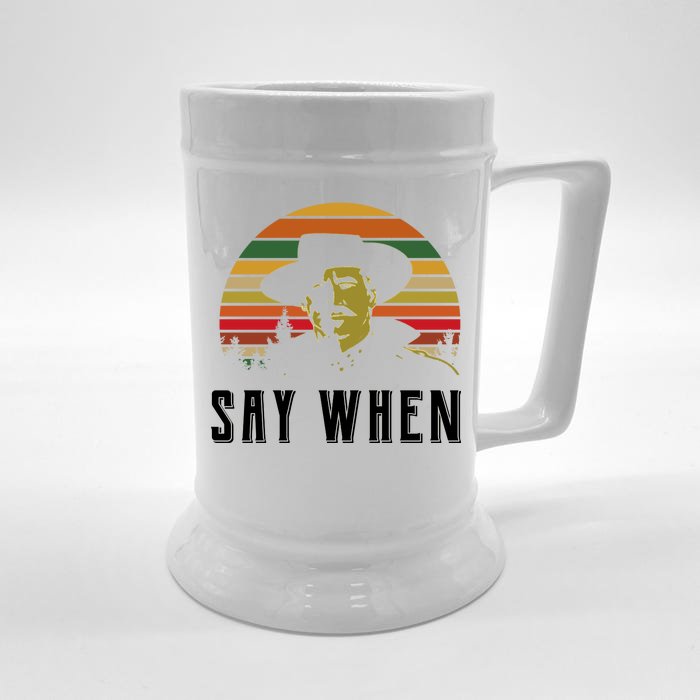 Say When Vintage Front & Back Beer Stein