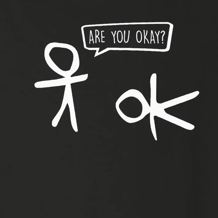 Stickman Are You Ok Cartoon Be Kind Good Help Support Toddler Long Sleeve Shirt