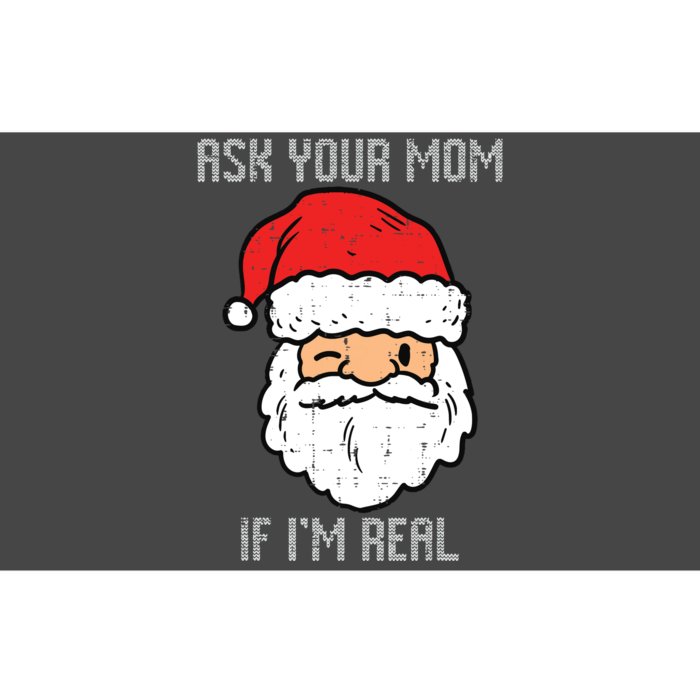 Santa Ask Your Mom If Im Real Funny Adult Christmas Bumper Sticker