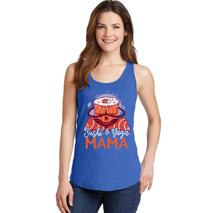 Sushi And Yoga Mama Gift Ladies Essential Tank