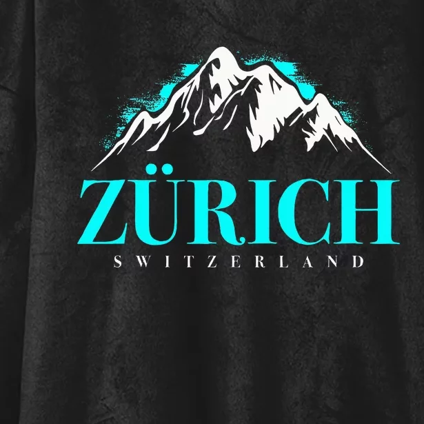 Swiss Alps Zurich Switzerland Hooded Wearable Blanket