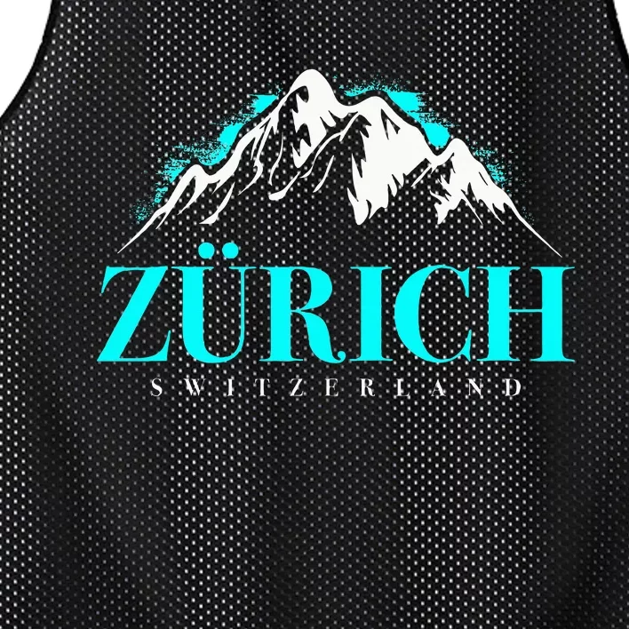 Swiss Alps Zurich Switzerland Mesh Reversible Basketball Jersey Tank