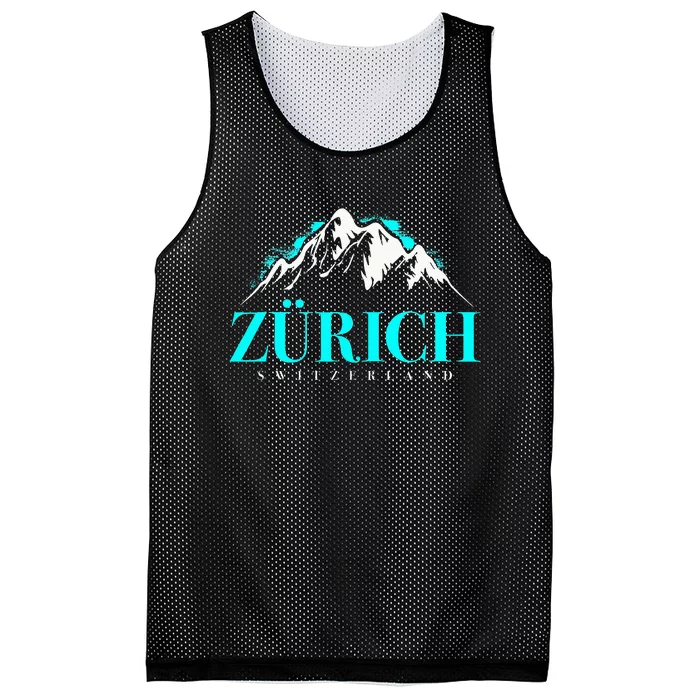 Swiss Alps Zurich Switzerland Mesh Reversible Basketball Jersey Tank