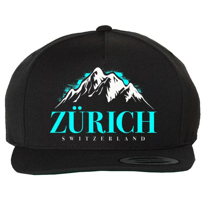 Swiss Alps Zurich Switzerland Wool Snapback Cap