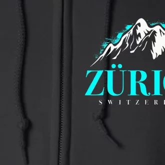 Swiss Alps Zurich Switzerland Full Zip Hoodie