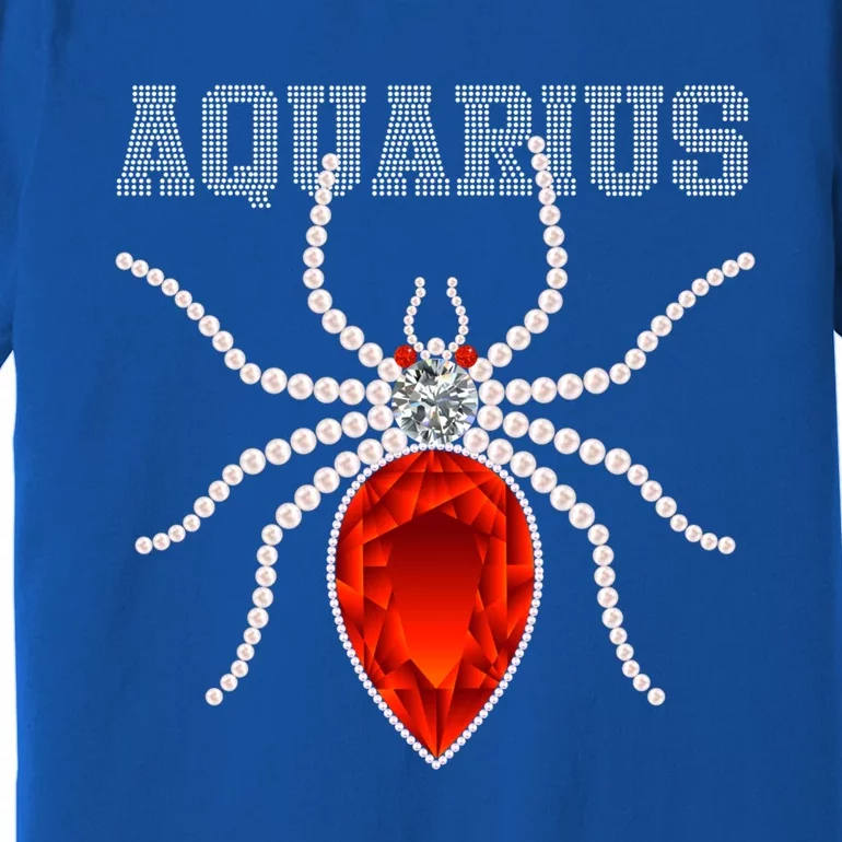 Spider Aquarius Zodiac Gift Premium T-Shirt