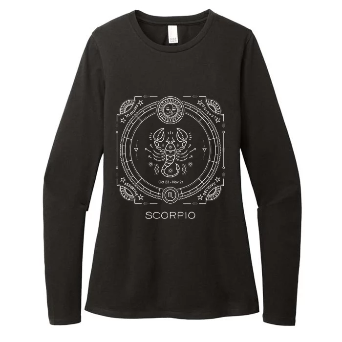 Scorpio Astrological Zodiac Sun Sign Scorpion Cool Gift Womens CVC Long Sleeve Shirt