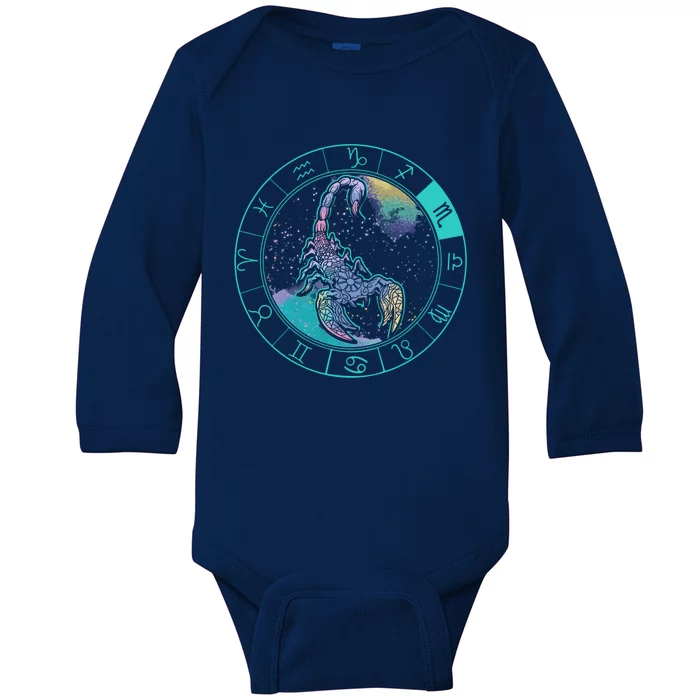 Scorpio Astrology Zodiac Horoscope Sign Gift Baby Long Sleeve Bodysuit