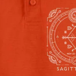 Sagittarius Astrological Zodiac Fire Sign Cute Gift Dry Zone Grid Performance Polo