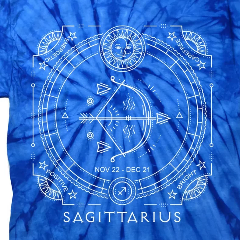 Sagittarius Astrological Zodiac Fire Sign Cute Gift Tie-Dye T-Shirt