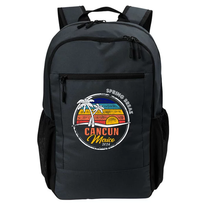 Spring Break 2024 Cancun Retro Sunset Daily Commute Backpack