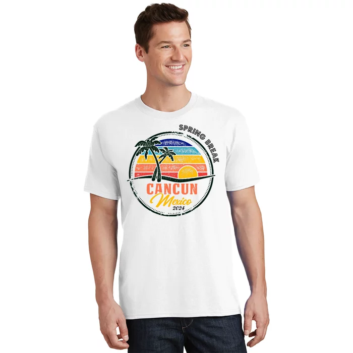 Spring Break 2024 Cancun Retro Sunset T-Shirt