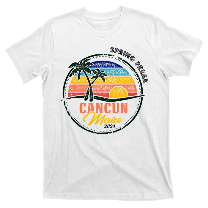 Spring Break 2024 Cancun Retro Sunset T-Shirt