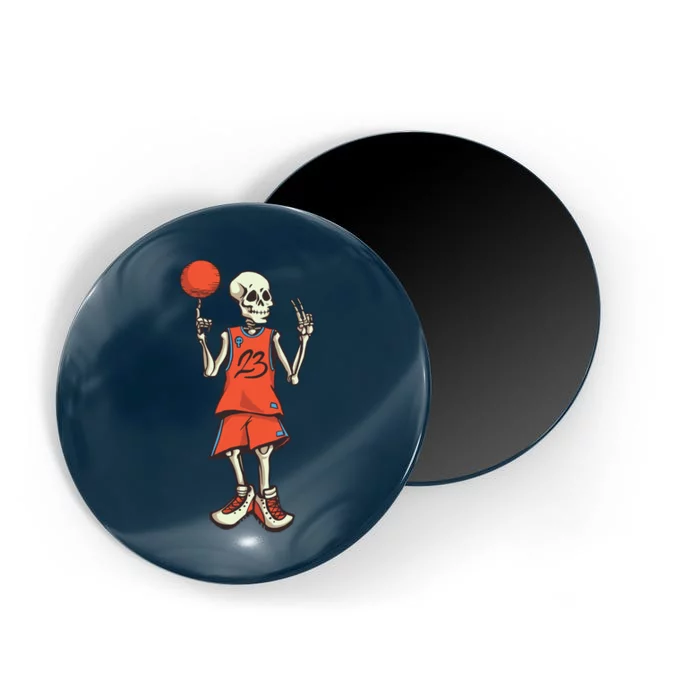 Skeleton Basketball Magnet