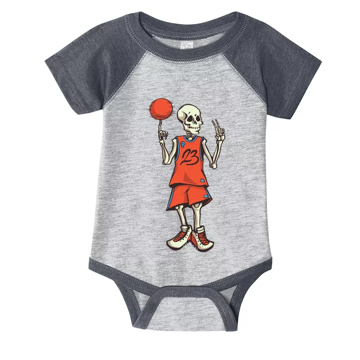 Skeleton Basketball Infant Baby Jersey Bodysuit