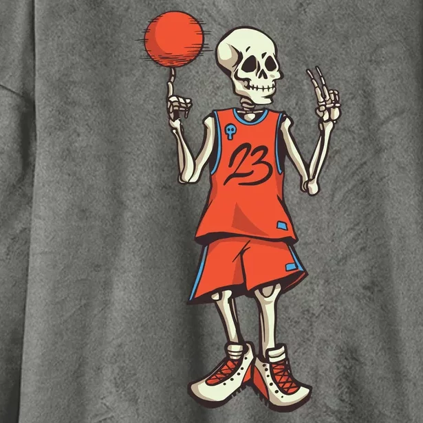 Skeleton Basketball Hooded Wearable Blanket