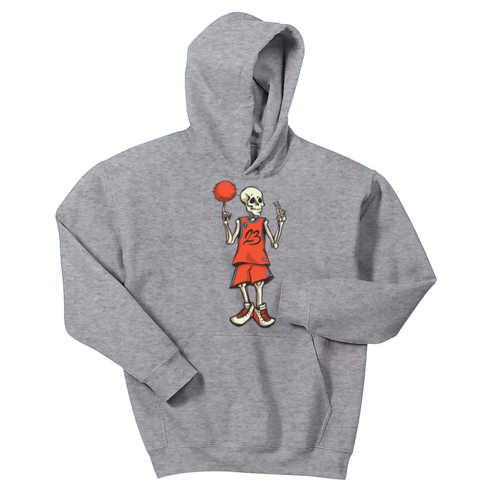 Skeleton Basketball Kids Hoodie