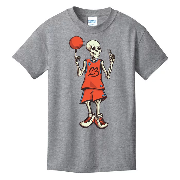 Skeleton Basketball Kids T-Shirt