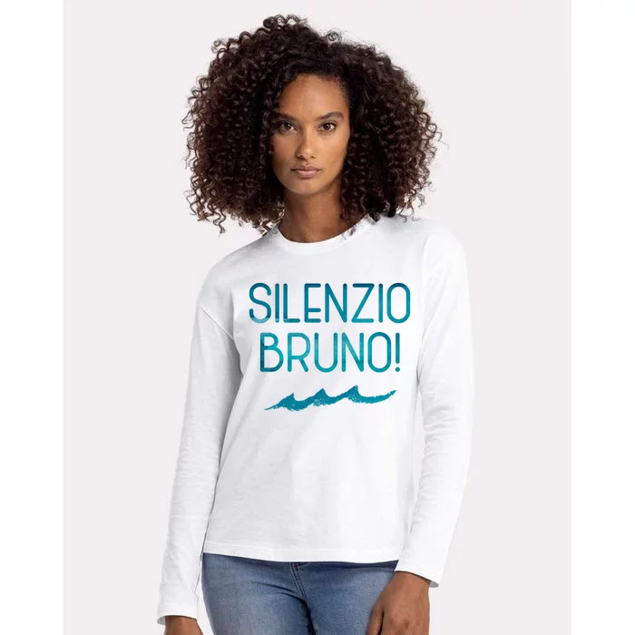 Silenzio Bruno! Womens Cotton Relaxed Long Sleeve T-Shirt