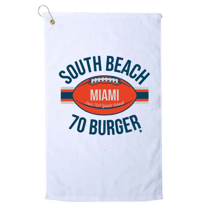 South Beach 70 Burger Platinum Collection Golf Towel