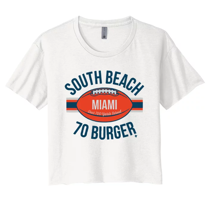 South Beach 70 Burger Women's Crop Top Tee