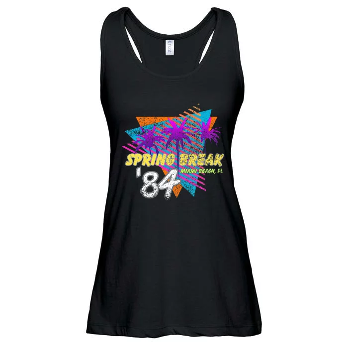 Spring Break 84 Miami Beach 80s Party Wear Ladies Essential Flowy Tank