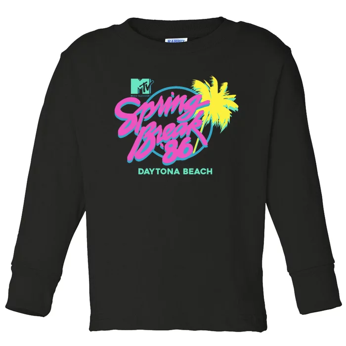 Spring Break 86 Daytona Beach Toddler Long Sleeve Shirt