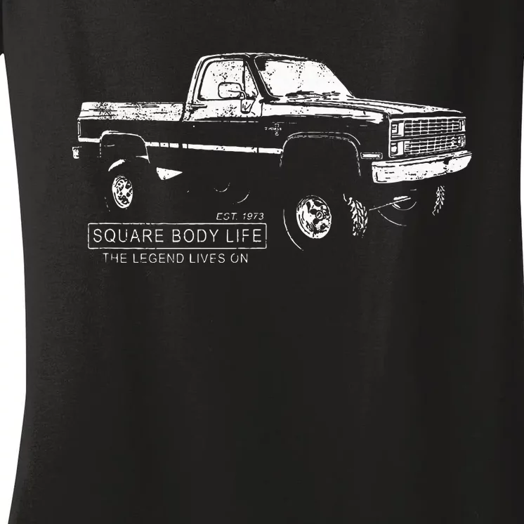 Square Body 80s Pickup Truck Squarebody Women's V-Neck T-Shirt