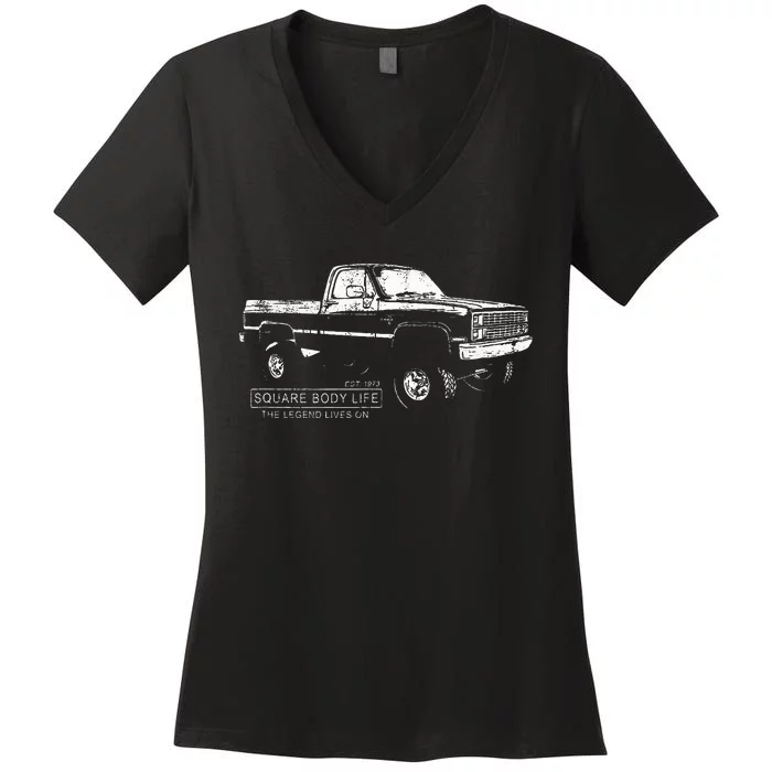 Square Body 80s Pickup Truck Squarebody Women's V-Neck T-Shirt