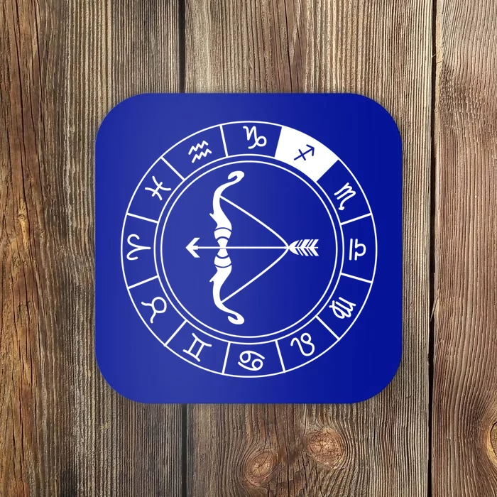 Sagittarius Bow And Arrow Zodiac Sign Sagittarius Gift Coaster