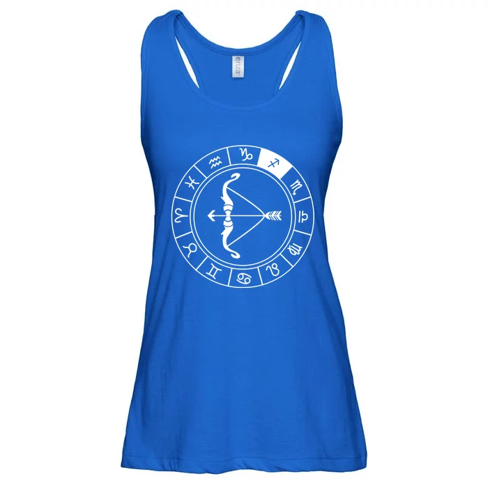 Sagittarius Bow And Arrow Zodiac Sign Sagittarius Gift Ladies Essential Flowy Tank