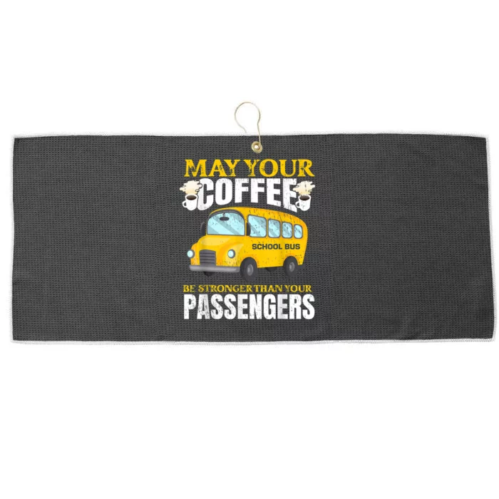 School Bus Apparel For A School Bus Driver Large Microfiber Waffle Golf Towel