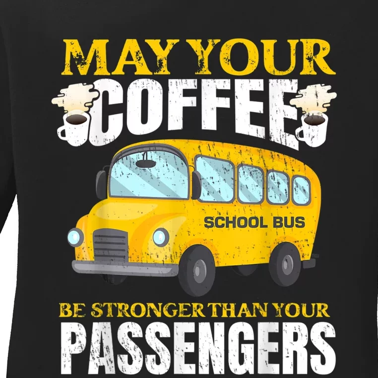 School Bus Apparel For A School Bus Driver Ladies Long Sleeve Shirt