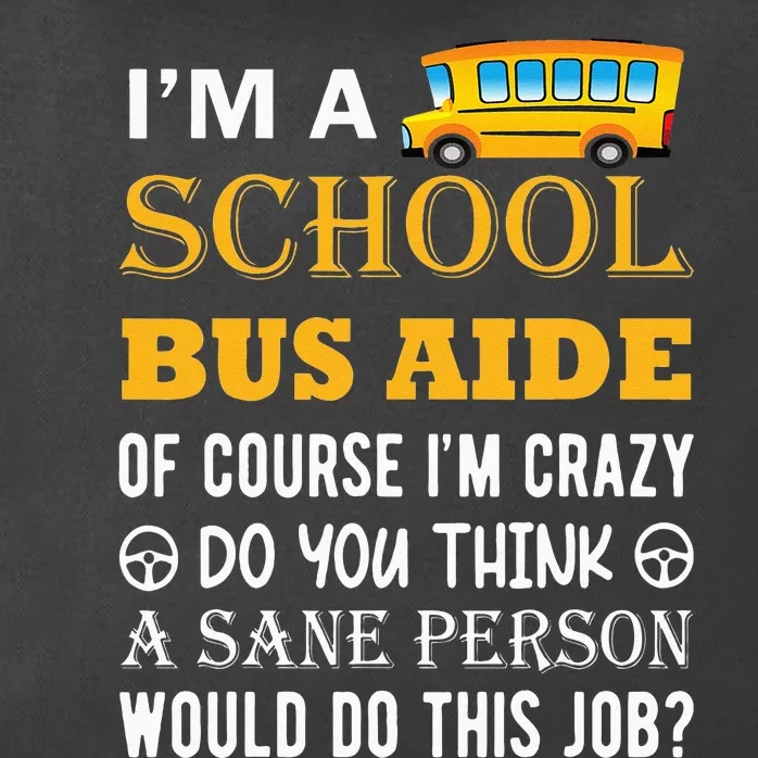 School Bus Aide Funny Back to School Zip Tote Bag