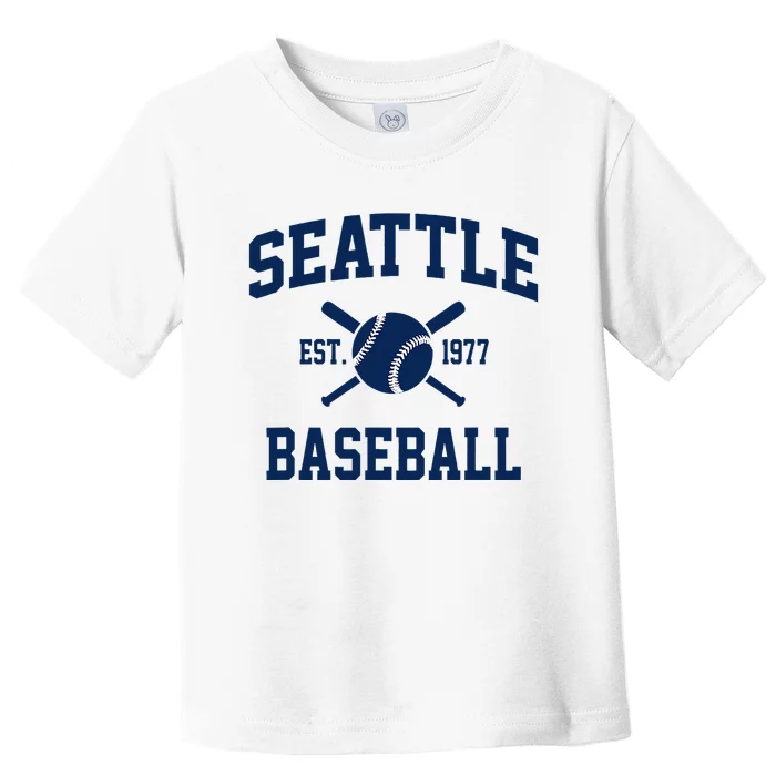 Seattle Baseball Athletic Vintage Sports Team Fan Toddler T-Shirt