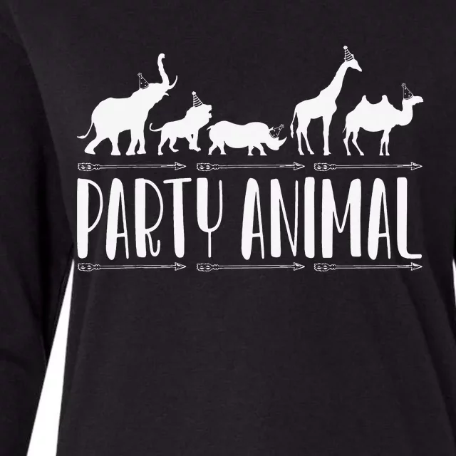 Safari Birthday Animals Party  Zoo Lover Womens Cotton Relaxed Long Sleeve T-Shirt