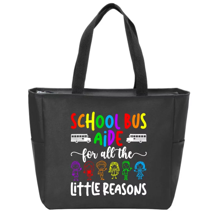 School Bus Aide For All The Little Reason Bus Aide Zip Tote Bag