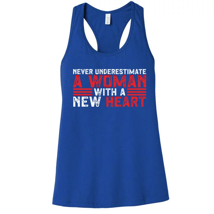 Survivor Bypass A With A New Heart Open Heart Surgery Gift Women's Racerback Tank