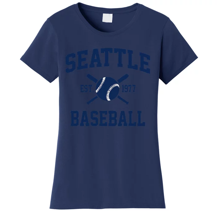 Seattle Baseball Athletic Vintage Sports Team Fan Women's T-Shirt