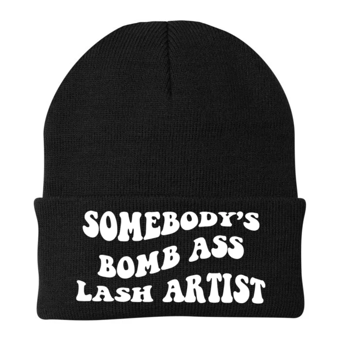 Somebody's Bomb Ass Lash Artist Birthday Gift Knit Cap Winter Beanie