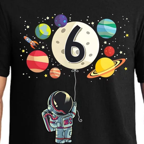 Sixth Birthday Astronaut 6th Birthday Space Moon Pajama Set